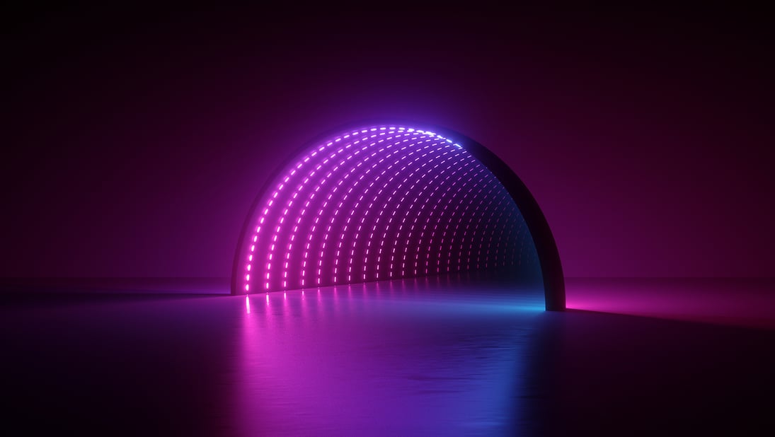 attractive tunnel of light